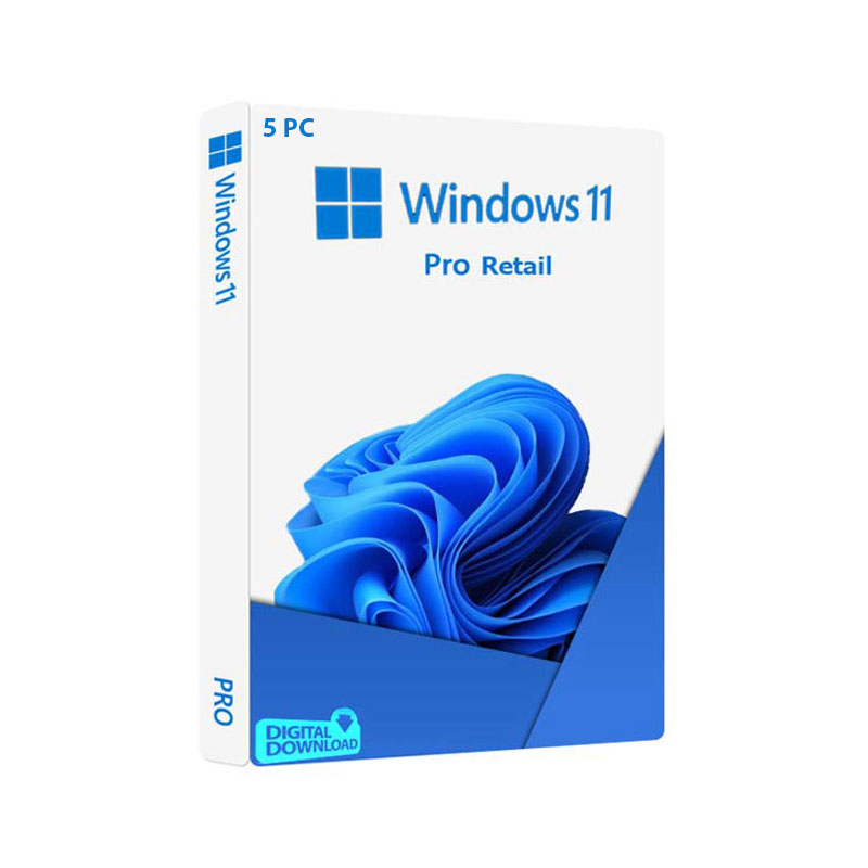 Windows 11 Pro Retail Key Global Lifetime License 5 PCs