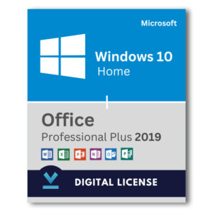 Windows 10 Home + Microsoft Office 2019 Professional Plus Bundle