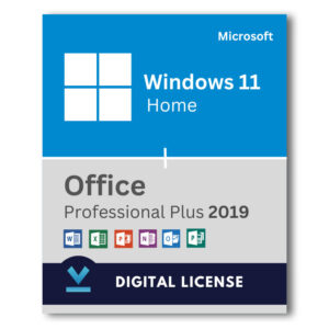 Windows 11 Home + Microsoft Office 2019 Professional Plus Bundle