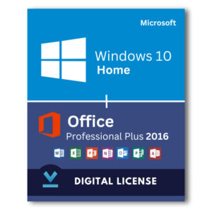 Windows 10 Home + Microsoft Office 2016 Professional Plus Bundle